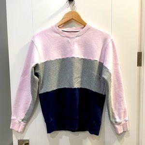🌸🫐 TNA tricolour fleece crewneck sweatshirt